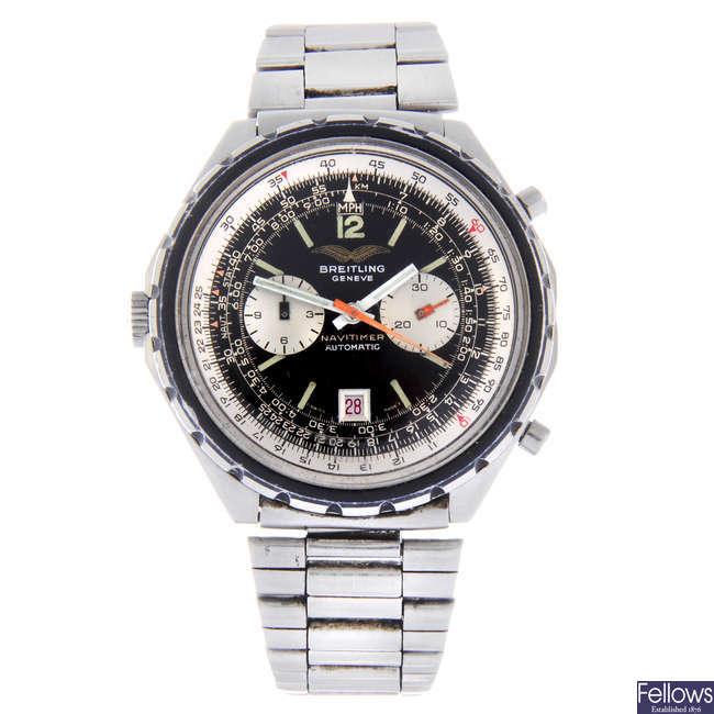 BREITLING - a gentleman's stainless steel Navitimer Chrono-Matic chronograph bracelet watch.