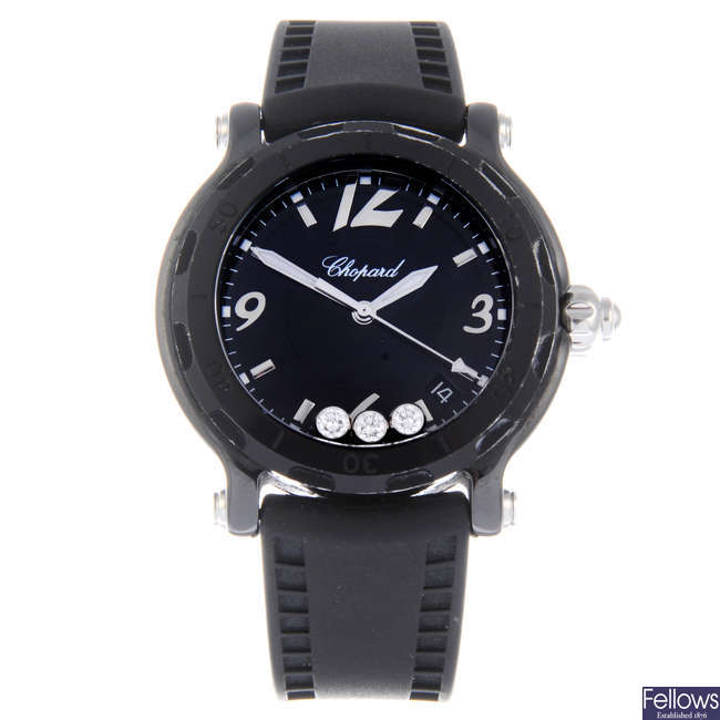 CHOPARD - a limited edition bi-material Happy Sport wrist watch.