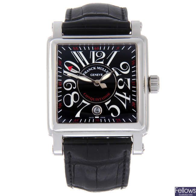 FRANCK MULLER - a gentleman's stainless steel Cortez wrist watch.