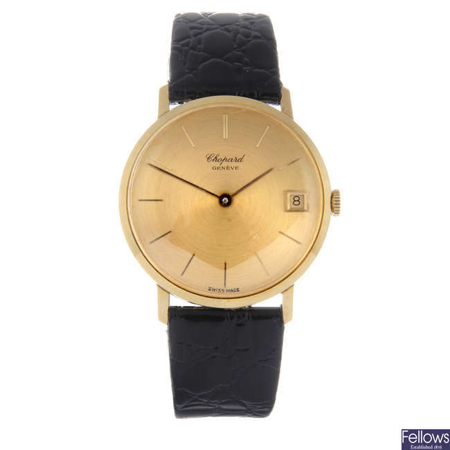 CHOPARD - a gentleman's 18ct yellow gold wrist watch.