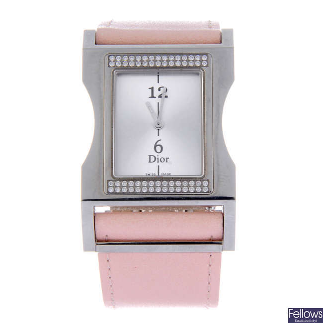 DIOR - a lady's stainless steel Chris 47 wrist watch.