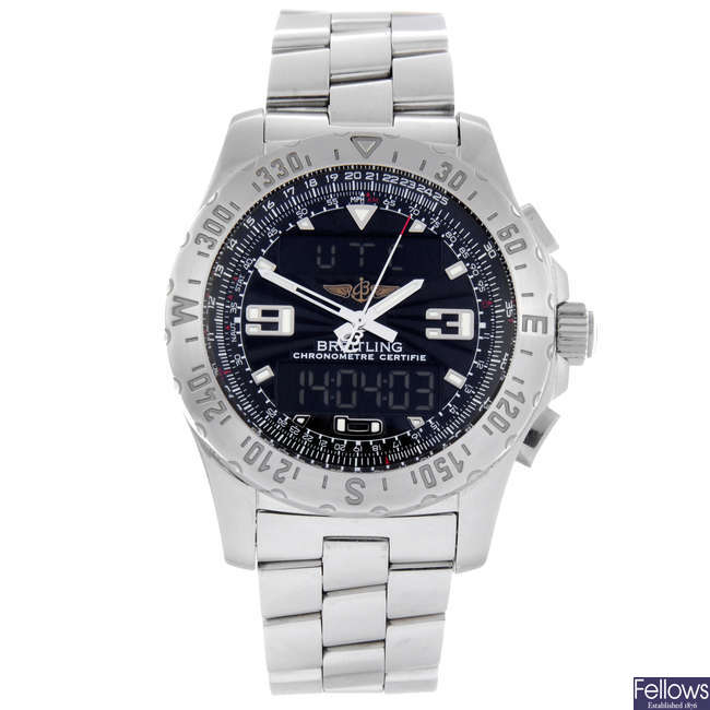 BREITLING - a gentleman's stainless steel Professional Airwolf bracelet watch.