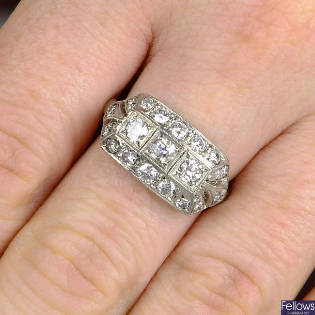 An old-cut diamond dress ring.