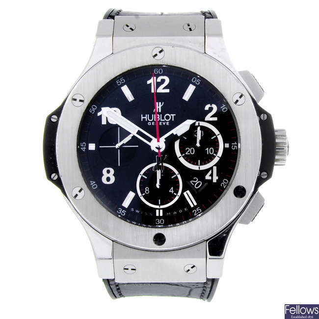HUBLOT - a gentleman's stainless steel Big Bang chronograph wrist watch.