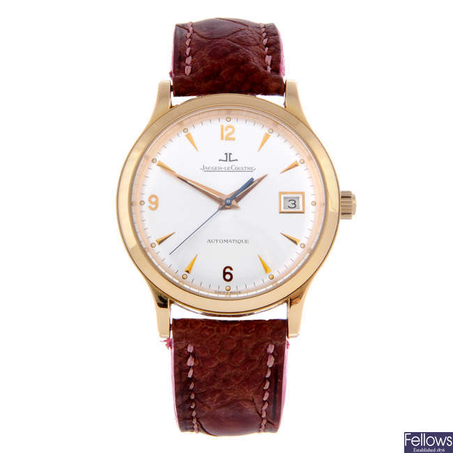 JAEGER-LECOULTRE - a gentleman's 18ct rose gold Master Control wrist watch.