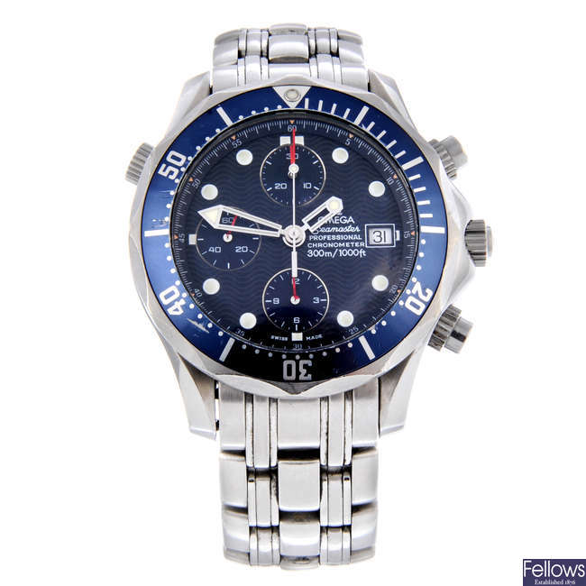OMEGA - a gentleman's stainless steel Seamaster Professional Chronometer 300M chronograph bracelet watch.
