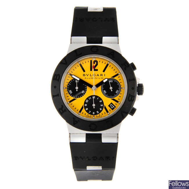 BULGARI - a gentleman's bi-material Diagono chronograph wrist watch.