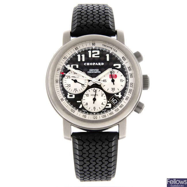 CHOPARD - a gentleman's titanium Mille Miglia chronograph wrist watch.