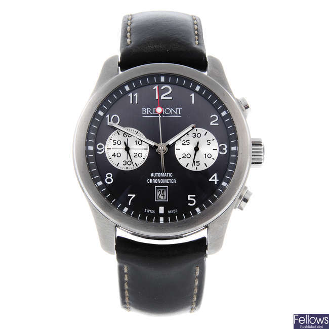 BREMONT - a gentleman's stainless steel ALT1-C Anthracite chronograph wrist watch.