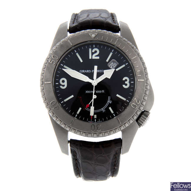 GIRARD-PERREGAUX - a gentleman's titanium Sea Hawk II wrist watch.