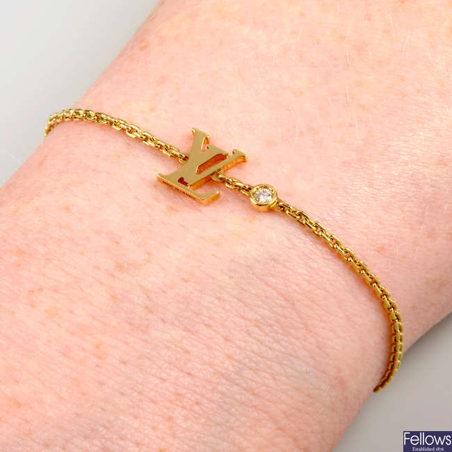 An 18ct gold diamond 'Idylle Blossom LV' bracelet, by Louis Vuitton.