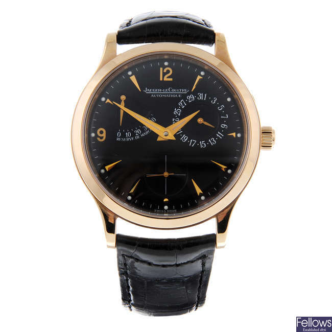 JAEGER-LECOULTRE - a gentleman's 18ct rose gold Master Reserve De Marche wrist watch.