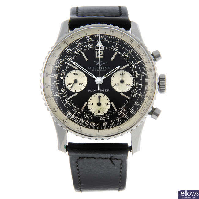 BREITLING - a gentleman's stainless steel Navitimer chronograph wrist watch.