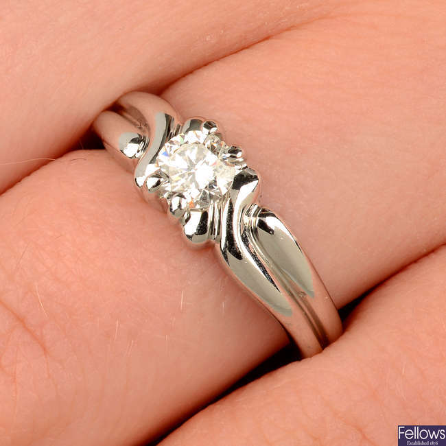 A brilliant-cut diamond single-stone ring, by Boucheron.