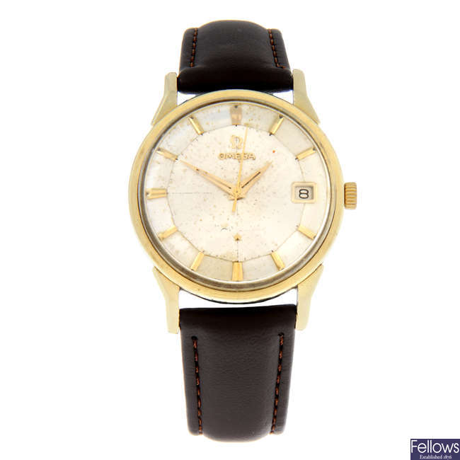OMEGA - a gold plated Constellation wrist watch, 34mm.