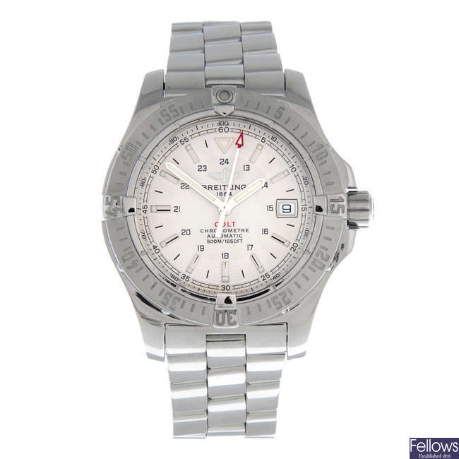 BREITLING - a stainless steel Colt bracelet watch, 41mm.