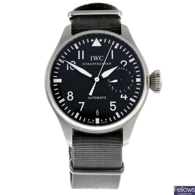 IWC - a stainless steel Big Pilot 7 Day wrist watch, 46mm.