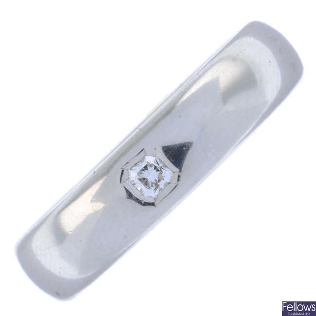 Platinum diamond ring, by Tiffany & Co.