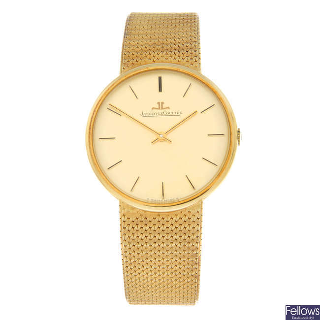 JAEGER-LECOULTRE - an 18ct yellow gold bracelet watch, 33mm.