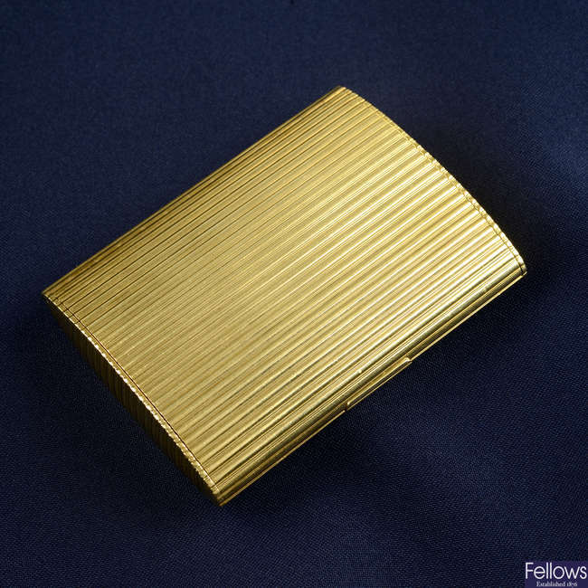 A 1960s 9ct gold cigarette case, by Dunhill.