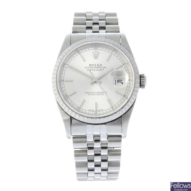 ROLEX - a stainless steel Oyster Perpetual Datejust bracelet watch, 36mm.
