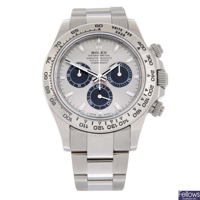 CURRENT MODEL: ROLEX - an 18ct white gold Oyster Perpetual Cosmograph Daytona chronograph bracelet watch.