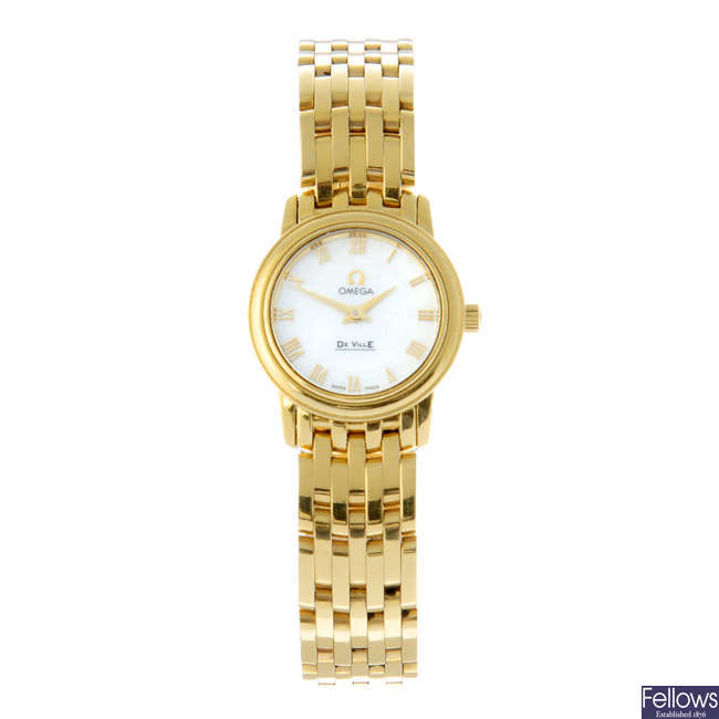 OMEGA - an 18ct yellow gold De Ville bracelet watch, 22mm.