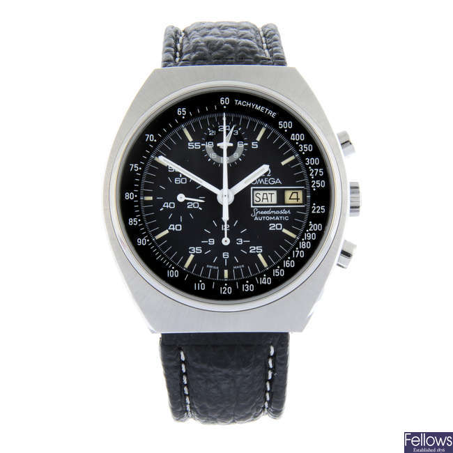 OMEGA - a stainless steel Speedmaster Mk4 wrist watch, 42mm.