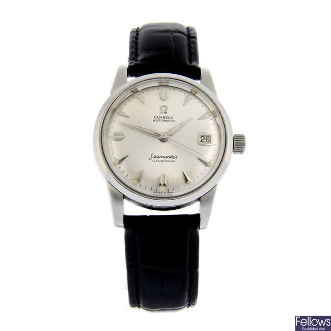 OMEGA - a stainless steel Seamaster Calendar wrist watch, 34mm.