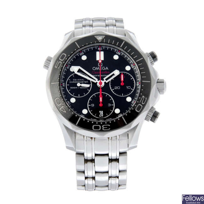 OMEGA - a stainless steel Seamaster Professional Diver 300M Co-Axial chronograph bracelet watch, 42mm.