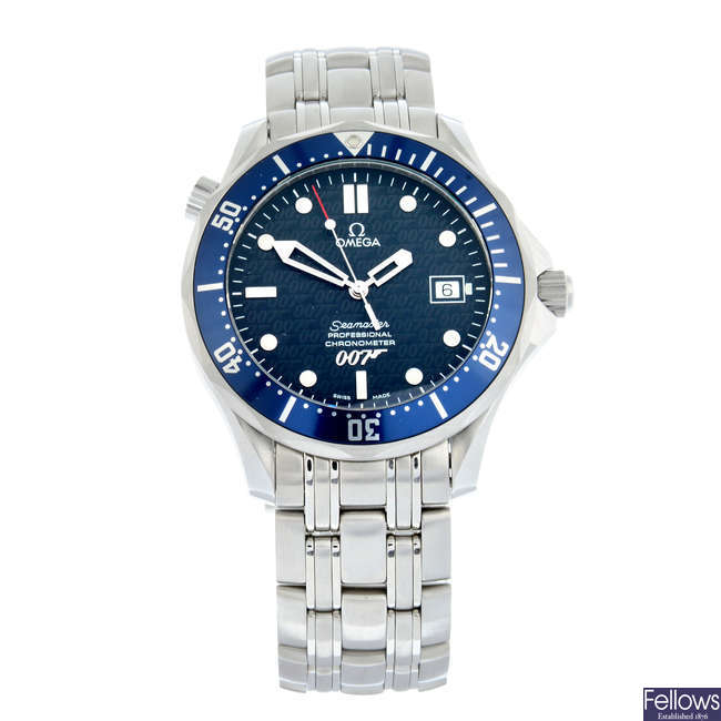 OMEGA - a limited edition stainless steel Seamaster 007 bracelet watch, 41mm.