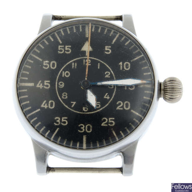 LOT:183 | A.LANGE & SÖHNE - a steel cased WW2 German military issue ...