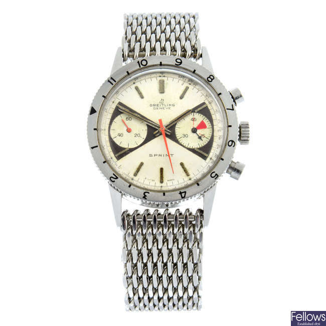 BREITLING - a stainless steel Sprint chronograph bracelet watch, 38mm.