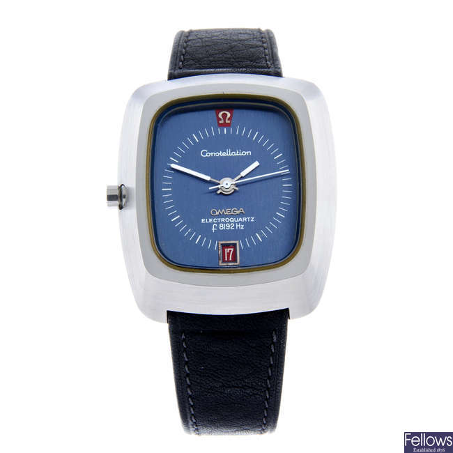 OMEGA - a stainless steel Constellation Electroquartz f8192Hz wrist watch, 37mm.