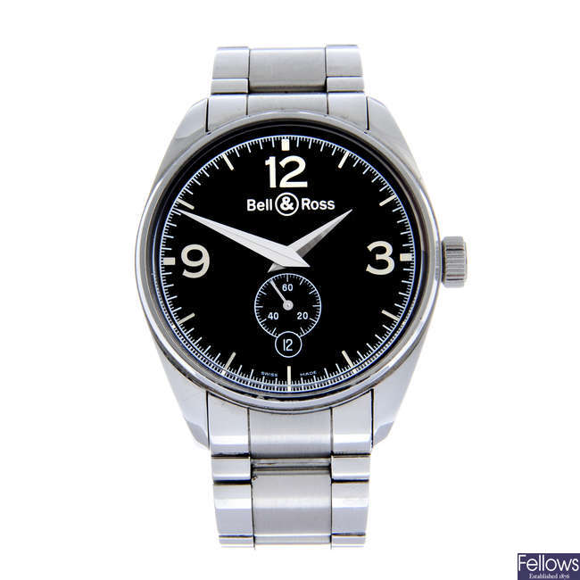 BELL & ROSS - a stainless steel BR123 bracelet watch, 37mm.