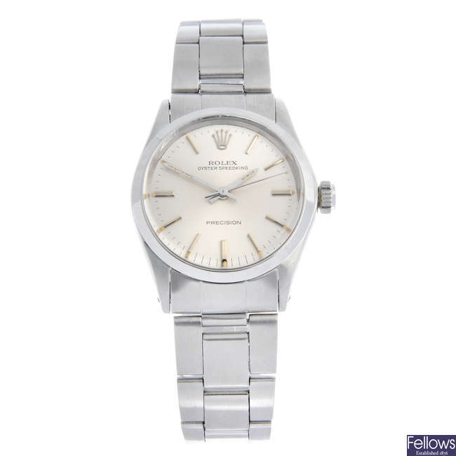 ROLEX - a stainless steel Oyster Speedking Precision bracelet watch, 30mm.