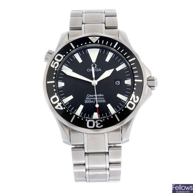 OMEGA - a stainless steel Seamaster bracelet watch, 41mm.
