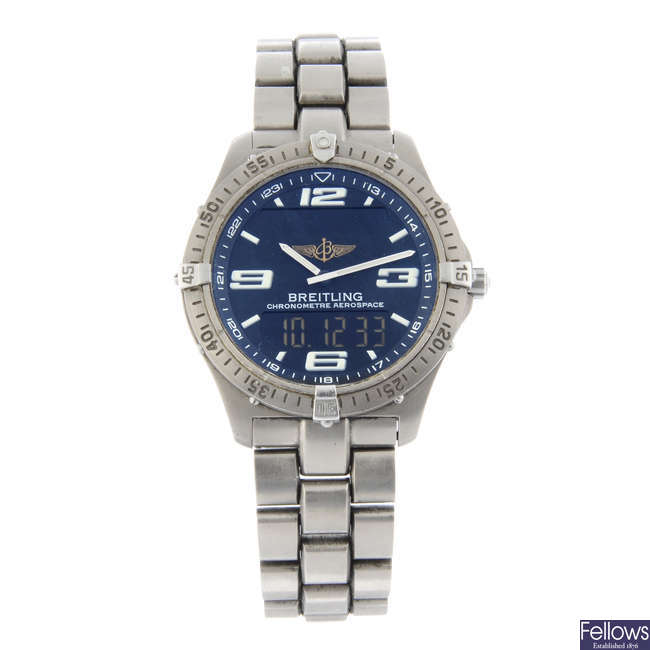 BREITLING - a titanium Aerospace bracelet watch, 42mm.