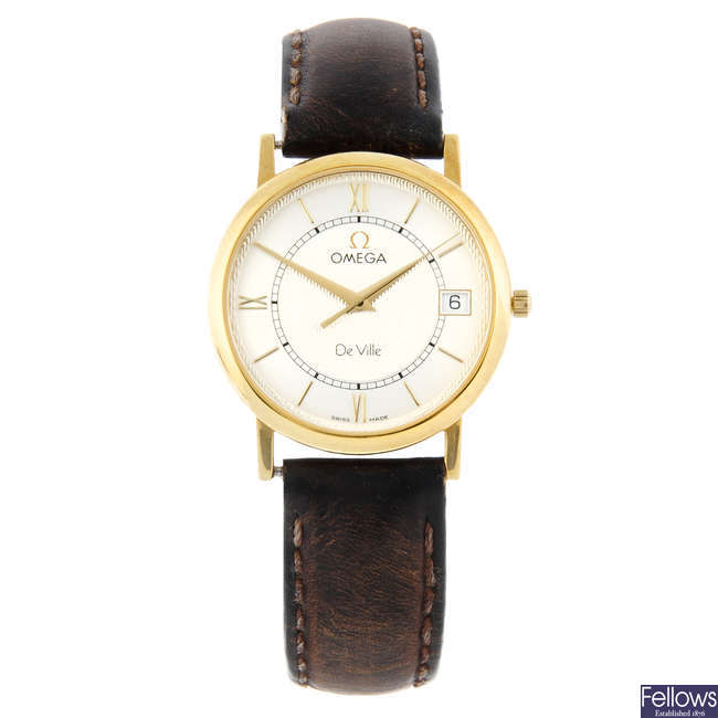 OMEGA - an 18ct yellow gold De Ville wrist watch, 32mm.