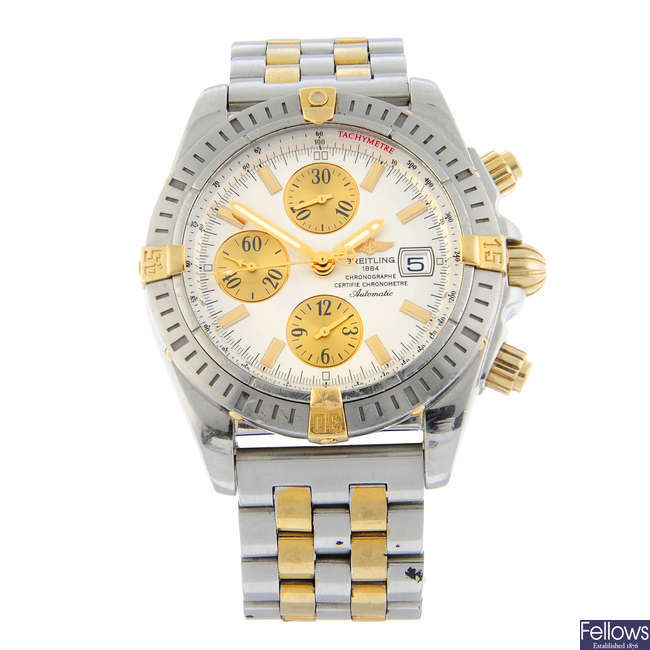 BREITLING - a stainless steel Chronomat Evolution chronograph bracelet watch, 43mm.