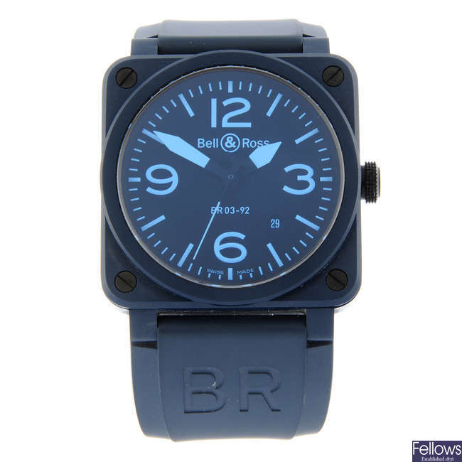 BELL & ROSS - a ceramic BR 03-92 wrist watch