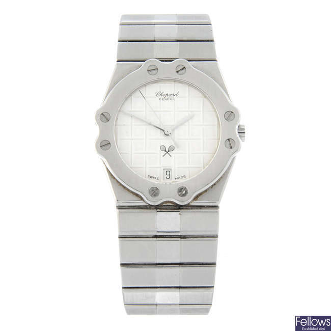 LOT 5 CHOPARD a stainless steel St. Moritz bracelet watch 30mm