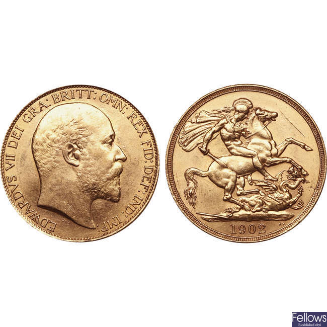 United Kingdom. Edward VII AV 2 Pounds.
