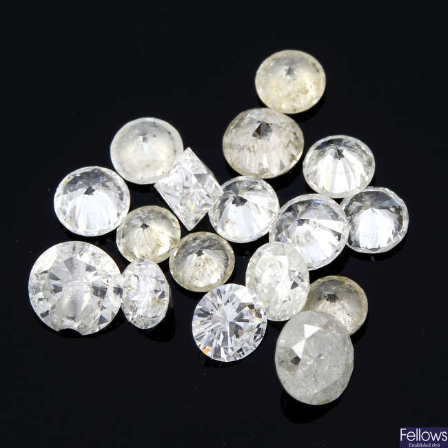 Assorted vari-shape diamonds, 2.65ct