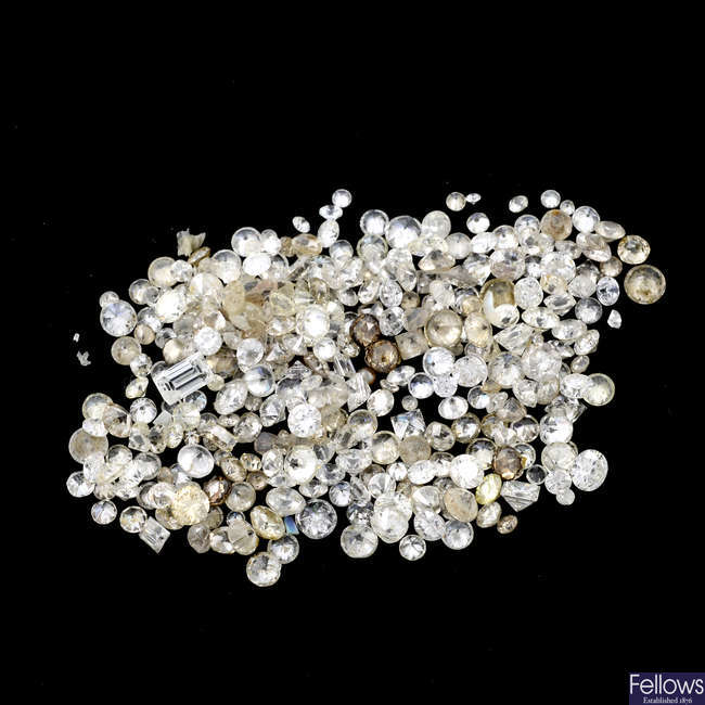Assorted vari-shape diamonds, 15.41ct