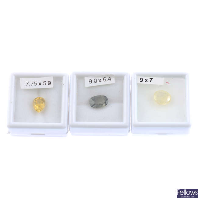 Vari-hue sapphires, 6.60ct