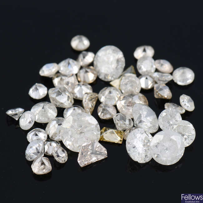 Assorted vari-cut diamonds, 4.88ct