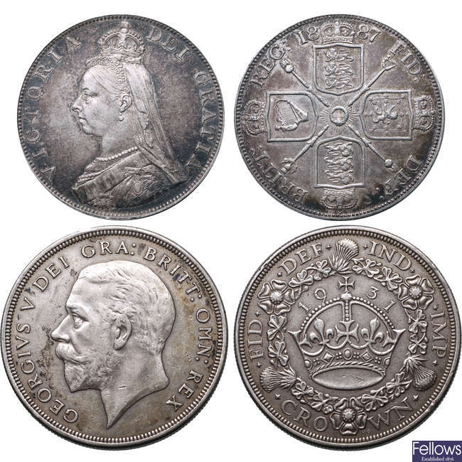 Group of 2 Great Britain AR Coins.