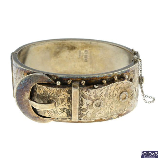 Victorian silver bangle
