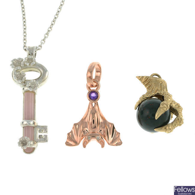 Three pendants and a chain